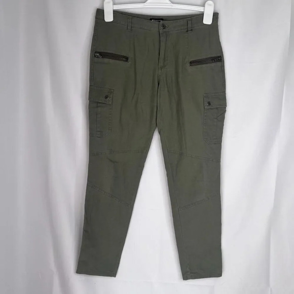 I Love Ronson Army Green Black Zippers Cargo Gorpcore Pants Size 6 - Picture 9 of 9